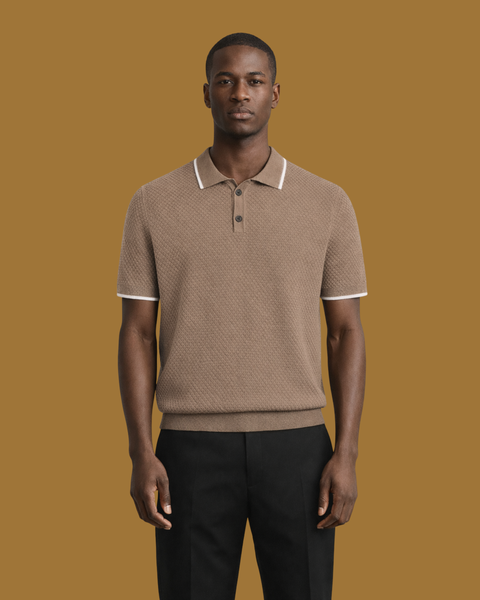 Elio Textured Cashmere Polo